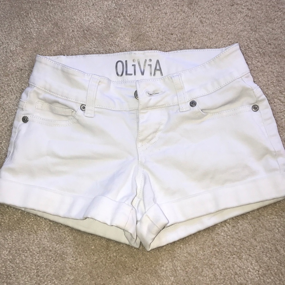 White Jean Shorts
